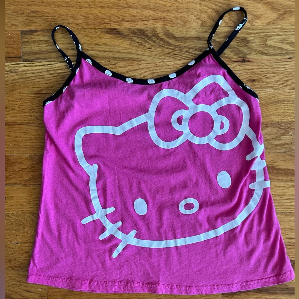 Hello Kitty By Sanrio Sleepwear Tank Top Womens L Pink